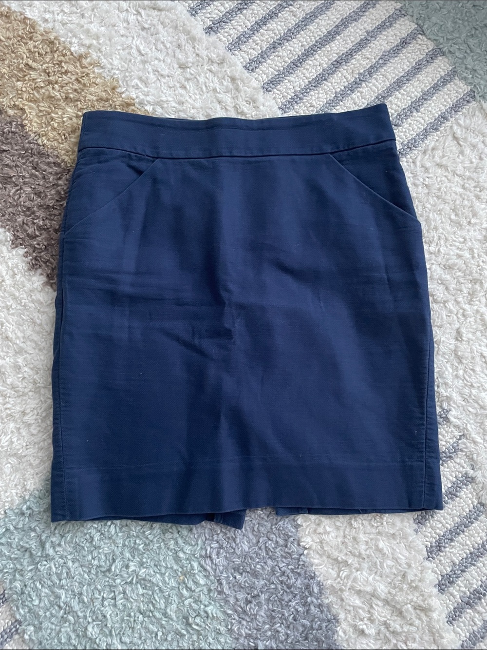 J. Crew Navy Blue Pencil Skirt